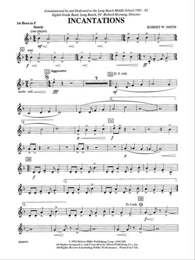 Incantations: 1st F Horn