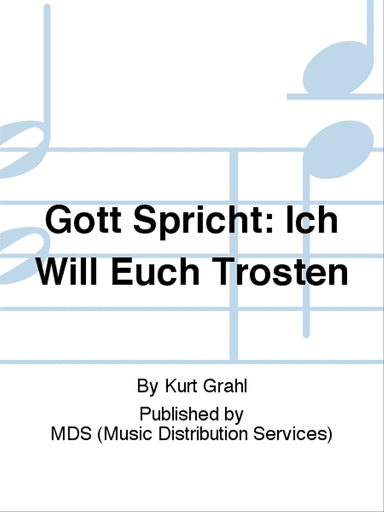 Gott spricht: Ich will euch trösten