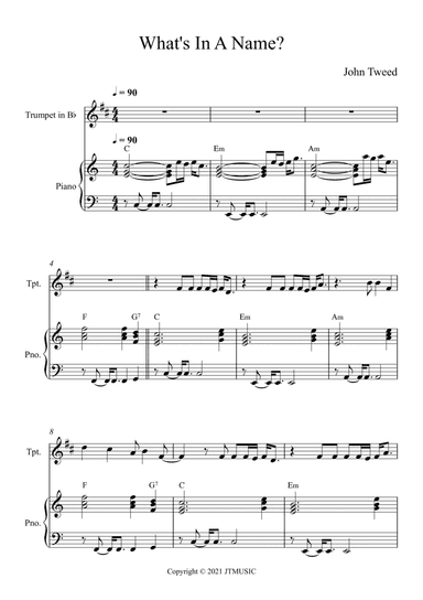 What's In A Name - Trumpet and Piano