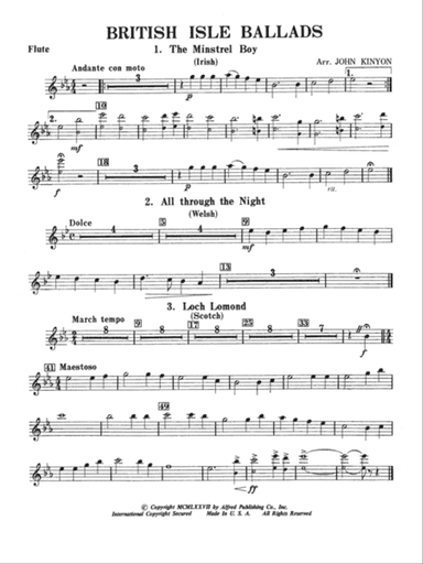 British Isle Ballads: Flute