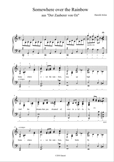 Over The Rainbow (from The Wizard Of Oz)