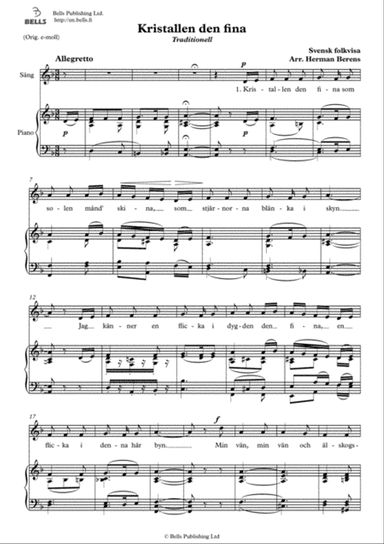 Kristallen den fina (D minor)