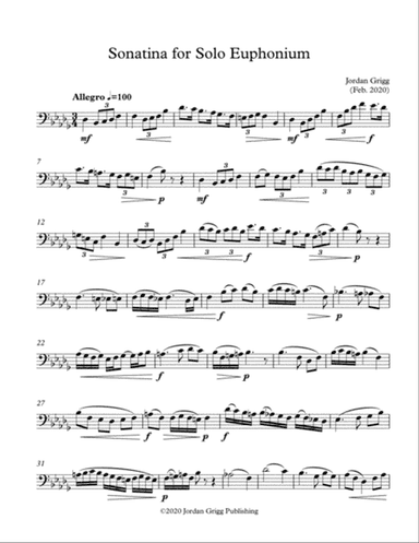 Sonatina for Solo Euphonium