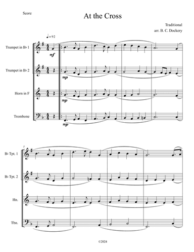 At the Cross (Brass Quartet)