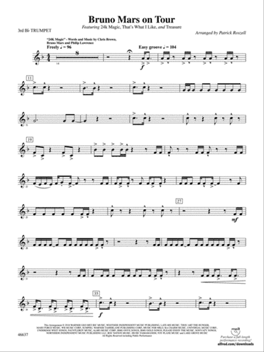 Bruno Mars on Tour: 3rd B-flat Trumpet