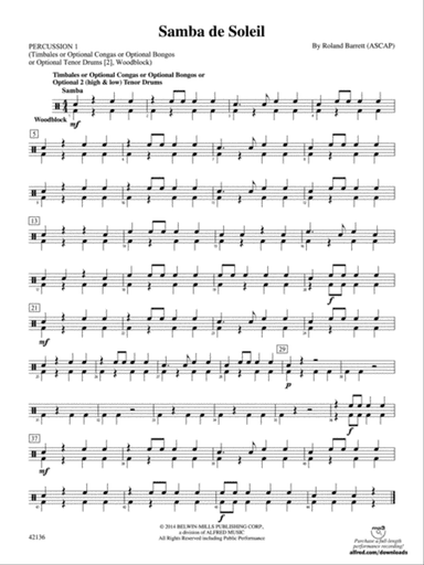 Samba de Soleil: 1st Percussion