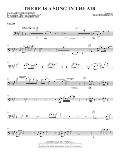 There Is A Song In The Air - Cello