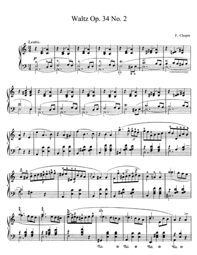 Chopin Waltz Op. 34 No. 2 in A Minor