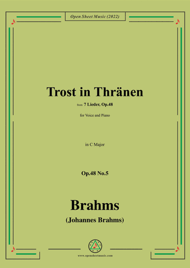 Brahms-Trost in Thränen,Op.48 No.5 in C Major