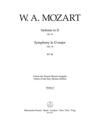 Symphony, No. 8 D major, KV 48