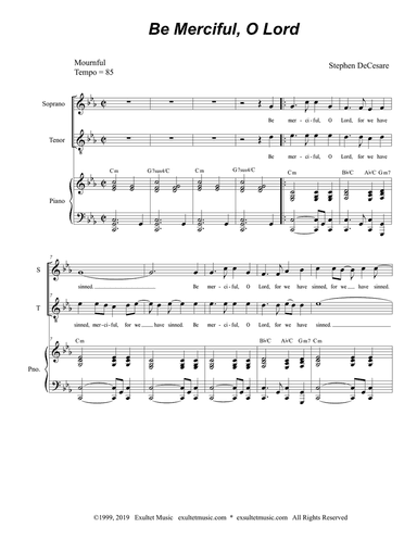 Be Merciful, O Lord (Duet for Soprano and Tenor solo)