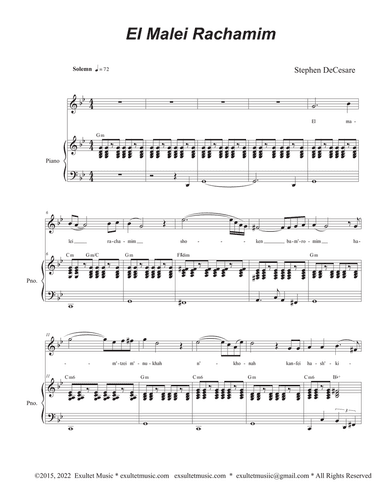 El Malei Rachamim (Vocal solo - High Key)