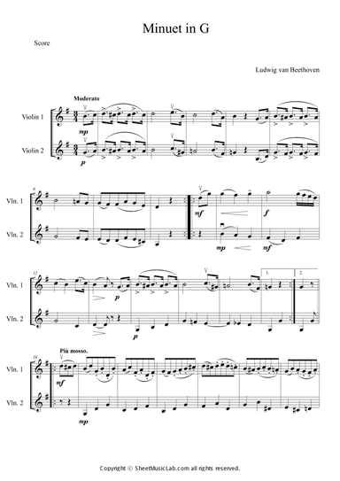 Minuet in G major