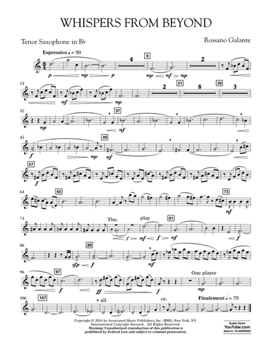 Whispers from Beyond - Bb Tenor Saxophone
