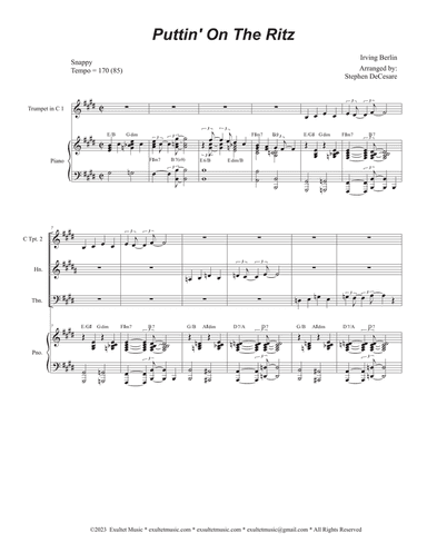 Puttin' On The Ritz (Brass Quartet and Piano - Alternate Version)