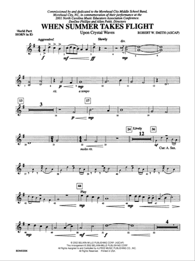 When Summer Takes Flight: (wp) 1st Horn in E-flat