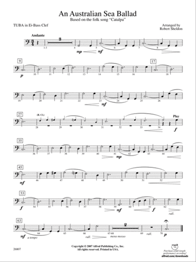 An Australian Sea Ballad: (wp) E-flat Tuba B.C.