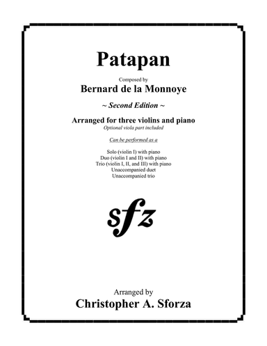 Patapan, for two violins and piano