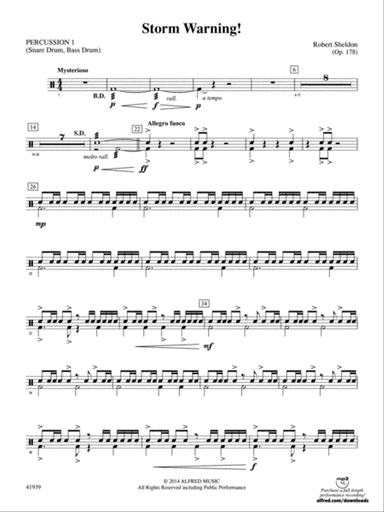 Storm Warning!: 1st Percussion