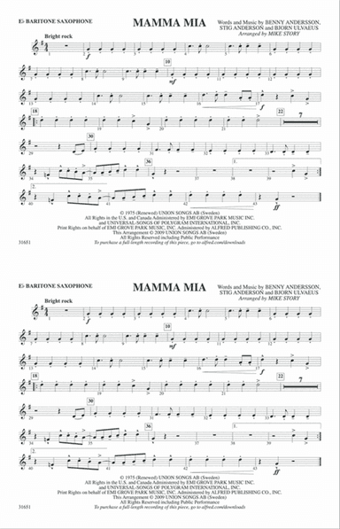Mamma Mia: E-flat Baritone Saxophone