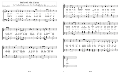Before I Met Christ