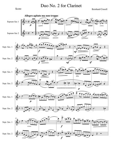 Duo No. 2 for Clarinet