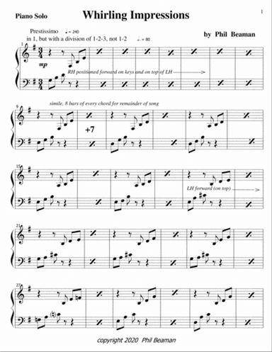 Whirling Impressions-piano solo