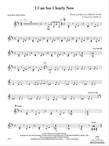 I Can See Clearly Now: 3rd Percussion