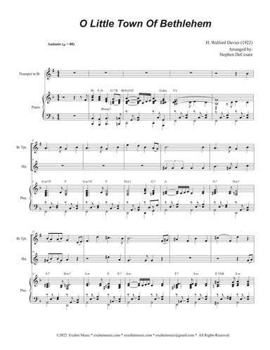 O Little Town Of Bethlehem (Duet for Bb-Trumpet and French Horn)