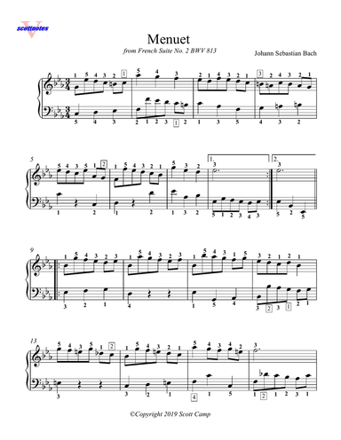 Menuet (C minor) from French Suite No. 2 BWV 813