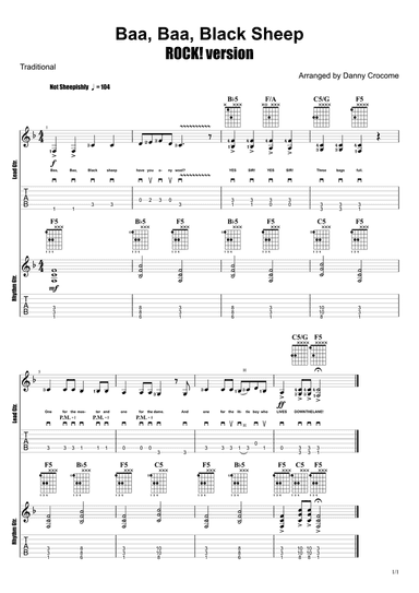 Baa, Baa, Black Sheep (ROCK! version)