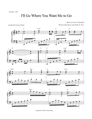 I'll Go Where You Want Me to Go