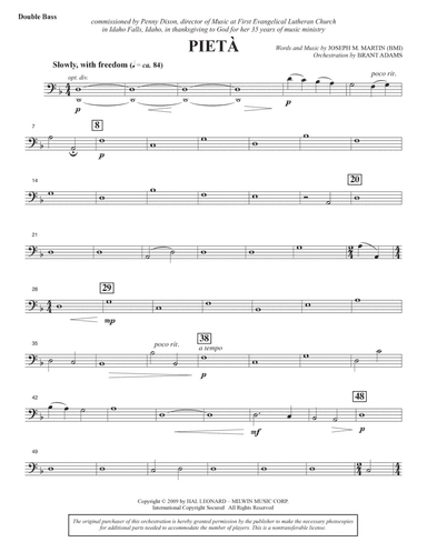 Pietà - Double Bass