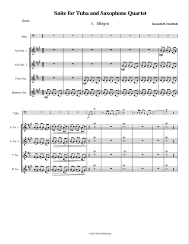 Suite for Tuba and Saxophone Quartet