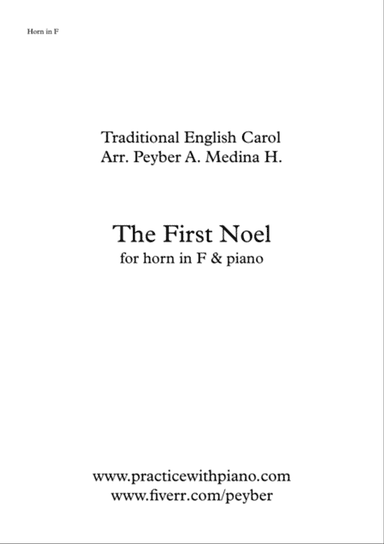 The First Noel, for horn in F and piano