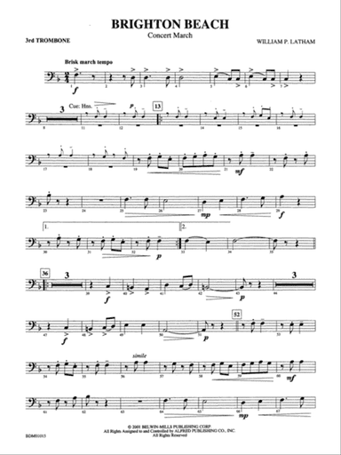 Brighton Beach (Concert March): 3rd Trombone