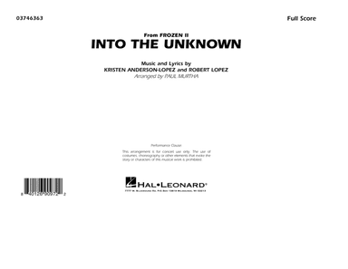 Into the Unknown (from Disney's Frozen 2) (arr. Paul Murtha) - Conductor Score (Full Score)