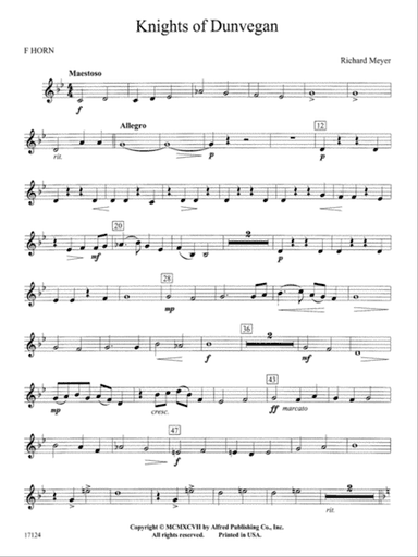 Knights of Dunvegan: 1st F Horn