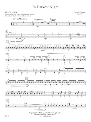 In Darkest Night: 1st Percussion