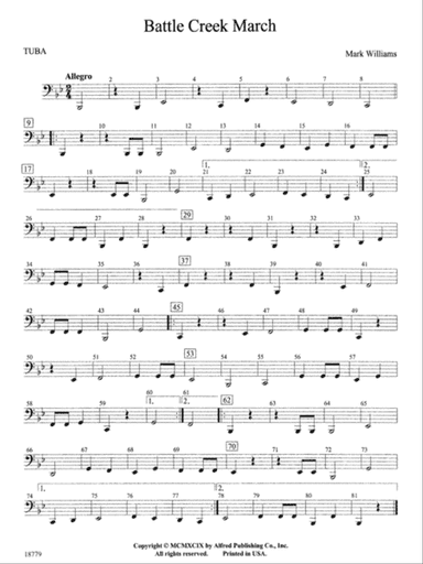 Battle Creek March: Tuba
