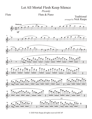 Let All Mortal Flesh Keep Silence (Flute & Piano) Flute part