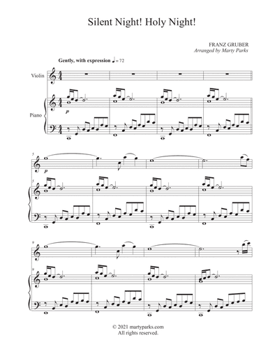 Silent Night! Holy Night! (Violin-Piano)
