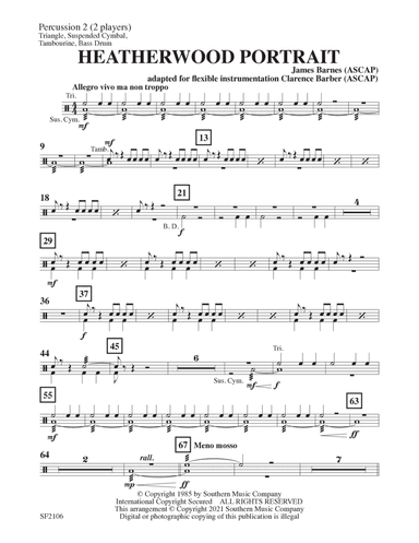 Heatherwood Portrait - Percussion 2