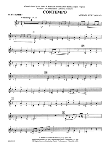 Contempo: 1st B-flat Trumpet