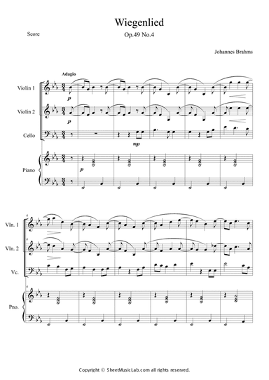 Wiegenlied Op.49, No.4 Lullaby