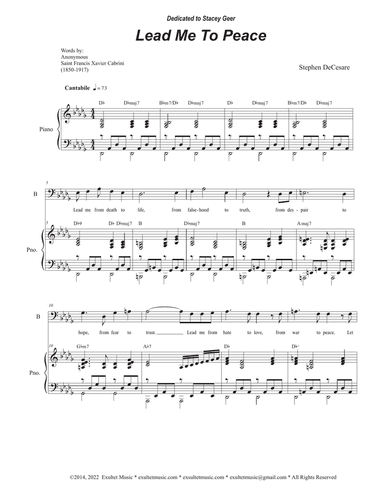 Lead Me To Peace (2-part choir - (TB)