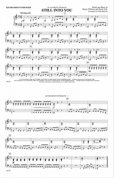 Still into You: Piano Accompaniment