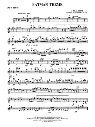 Batman Theme (from the Original TV Series): 2nd Flute