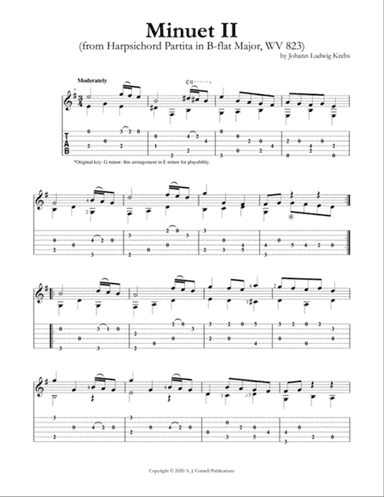 Minuet II (from Harpsichord Partita in B-flat Major, WV 823)