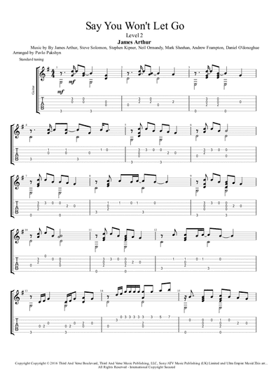 Say You Won't Let Go